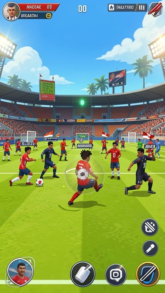 Screenshot saat pemain berkompetisi di mode turnamen.