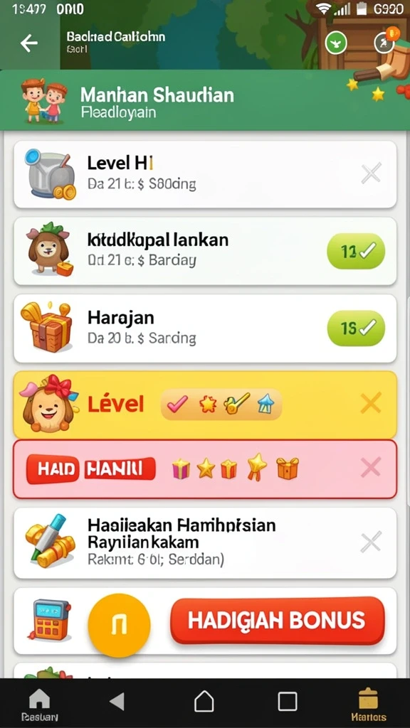 Mode permainan seru yang beragam dan mendebarkan.
