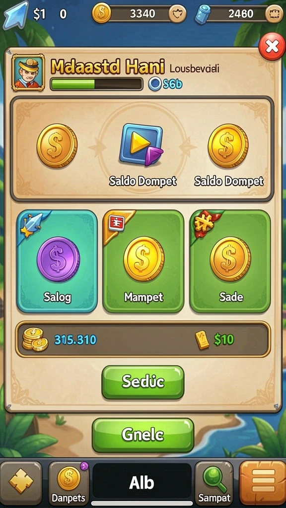 Fitur reward menarik yang menambah seru permainan.