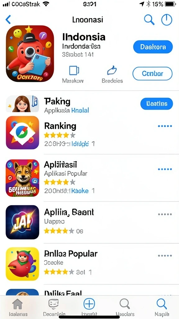 Tampilan grafik yang mendetail dari salah satu permainan slot.