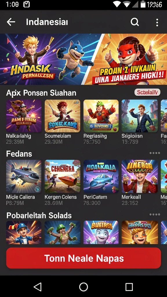 Tampilan utama game yang menarik dan mudah dinavigasi.