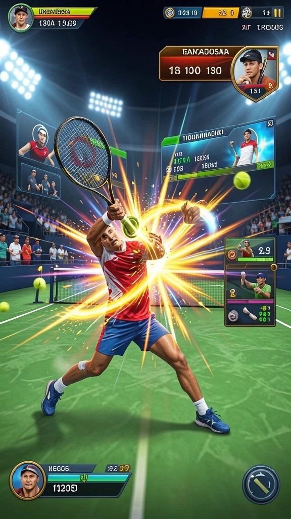 Gambar pertarungan melawan monster dalam game.