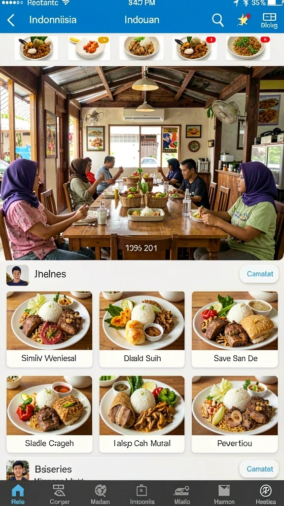 Tampilan antarmuka aplikasi yang menarik dan modern.